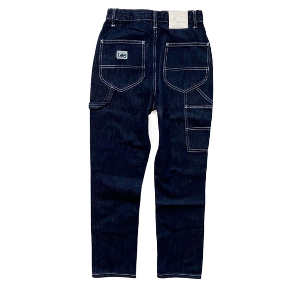 Lee Vintage Modern Nwt Dark High Rise Dungaree Carpenter Ankle Jeans 3531184 - Picture 1 of 4